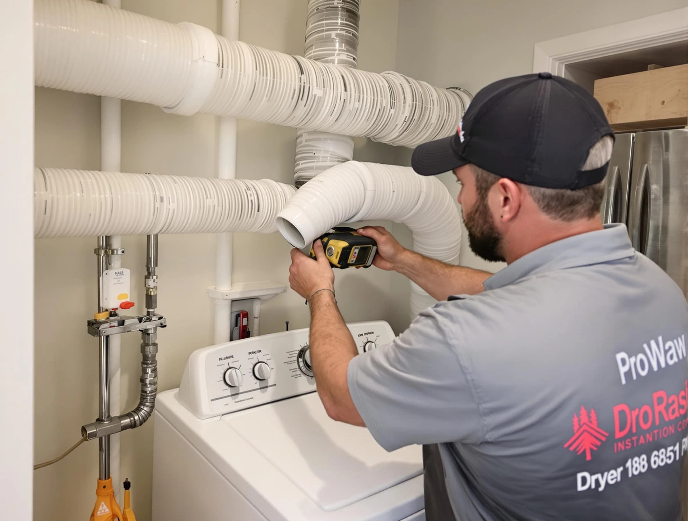 Professional dryer vent hose installation by Chamberlayne Dryer Vent Cleaning in Chamberlayne