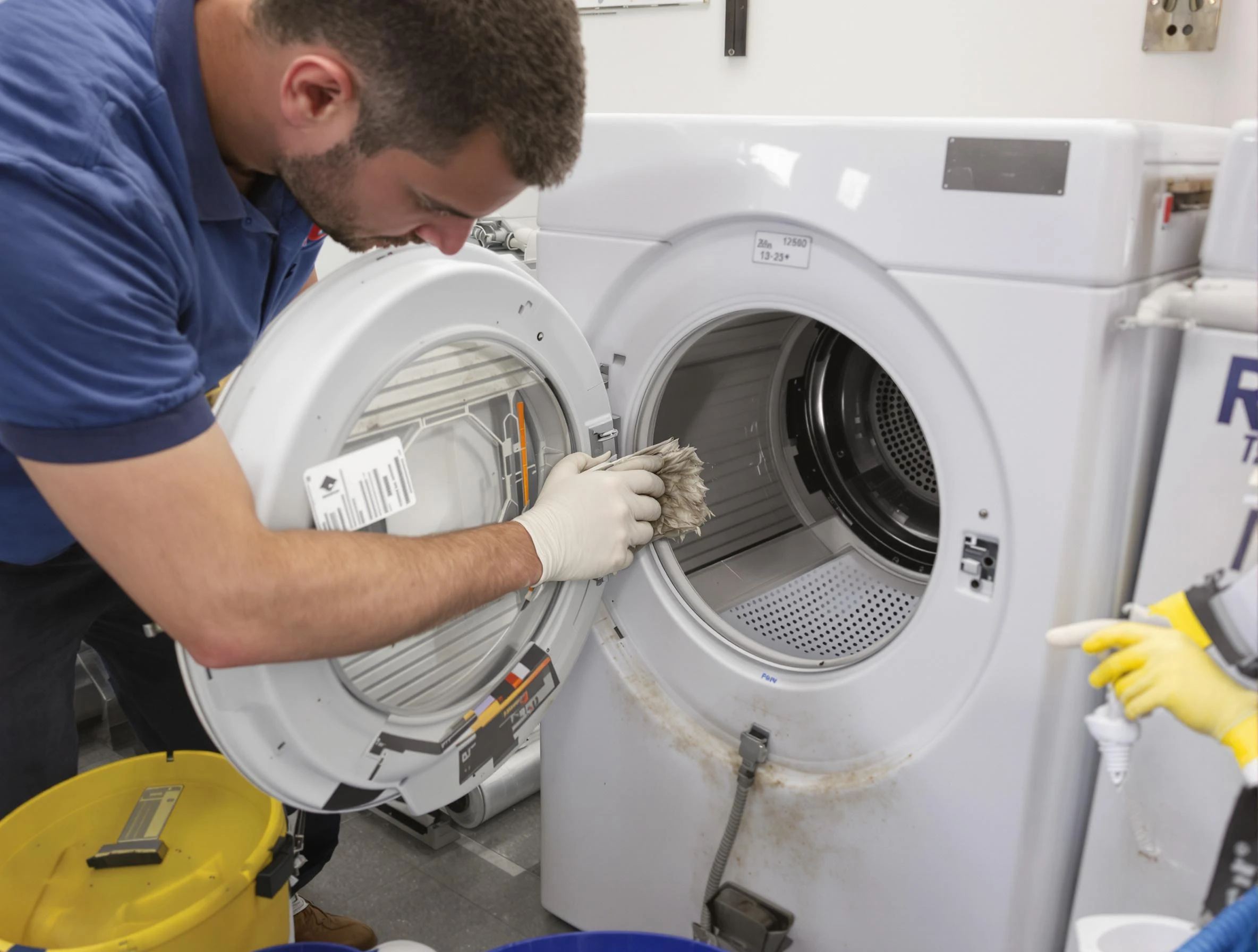 Chamberlayne Dryer Vent Cleaning specialist performing detailed lint trap cleaning service in Chamberlayne